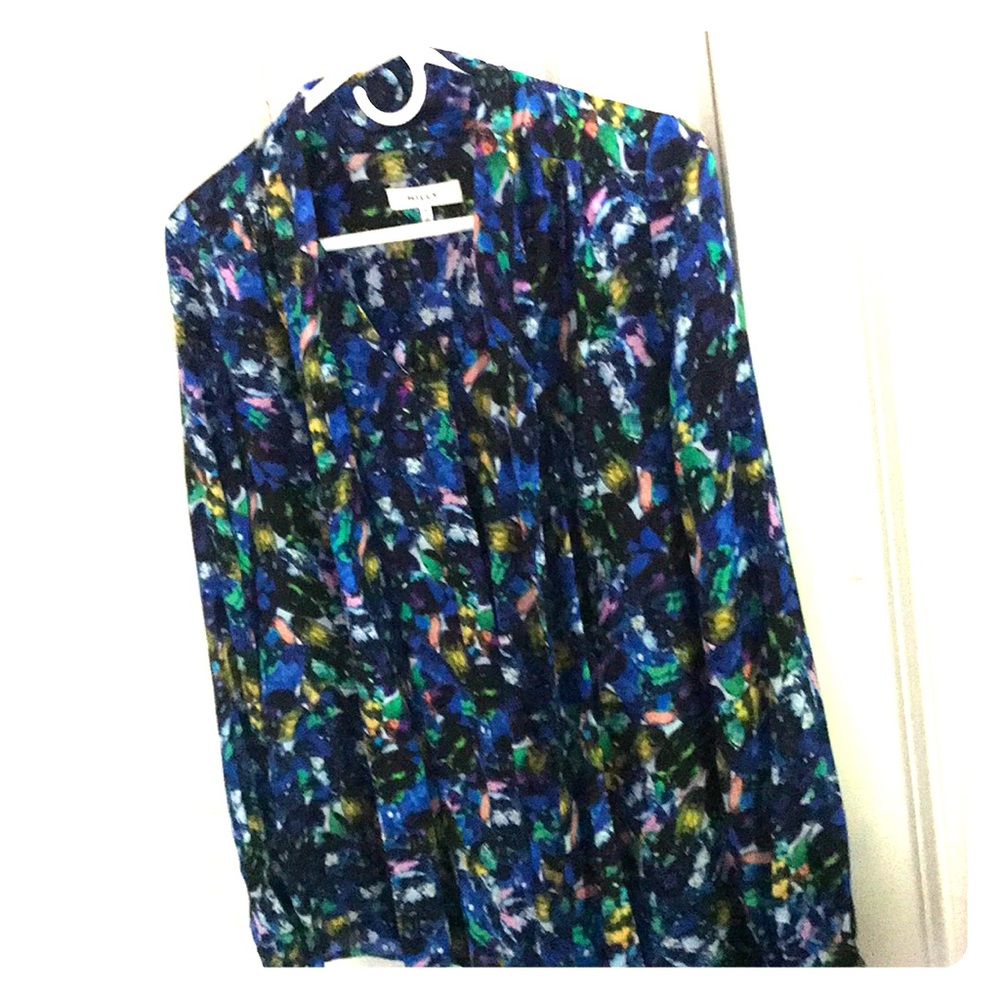 Stunning floral Milly blouse, new w/o tags ! 100% silk!